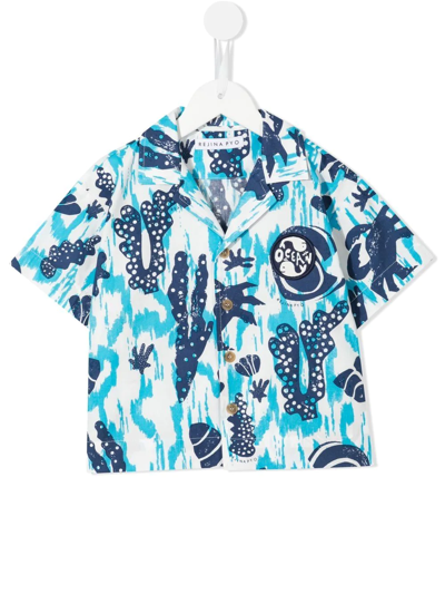 Shop Rejina Pyo Casey Organic Cotton Shirt In Blue