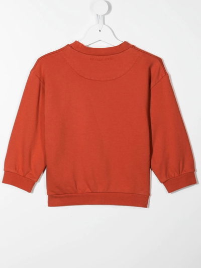 Shop Rejina Pyo Luka Logo-print Organic Cotton Sweatshirt In Red