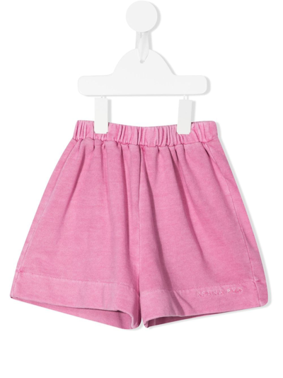 Shop Rejina Pyo Miki Organic Cotton Track Shorts In Pink