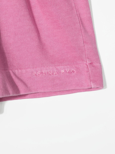 Shop Rejina Pyo Miki Organic Cotton Track Shorts In Pink