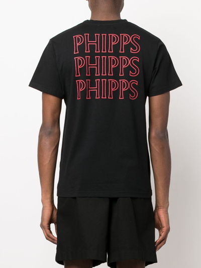Shop Phipps Smile Organic Cotton T-shirt In Black