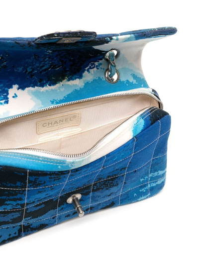 Pre-owned Chanel 2002 Surf Line Shoulder Bag In Blue