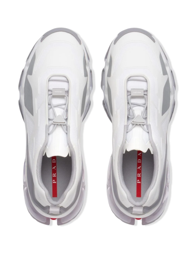 Prada Low-top Collision Cross Sneakers In White | ModeSens