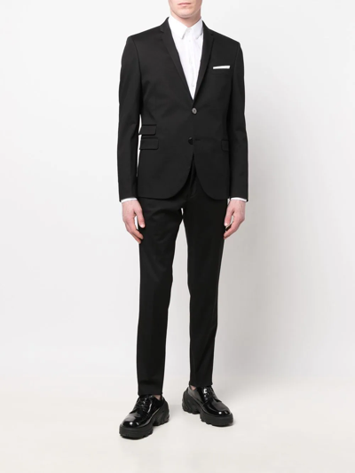 Shop Neil Barrett Single-breasted Two-piece Suit In Black