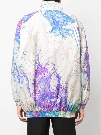 Shop Martine Rose Abstract-print Lightweight Jacket In Neutrals