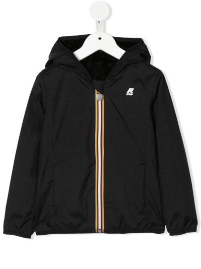 Shop K-way Claude Windbreaker Jacket In Black