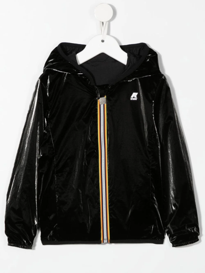 Shop K-way Claude Windbreaker Jacket In Black