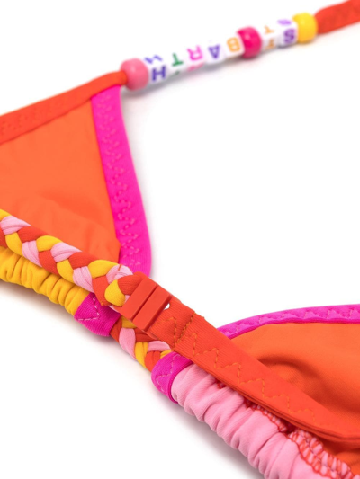 Shop Mc2 Saint Barth Colour-block Bikini Set In Pink