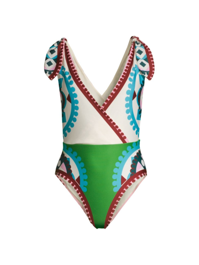 Shop La Doublej Women's Hazzard One-piece Swimsuit In Ruote Placee