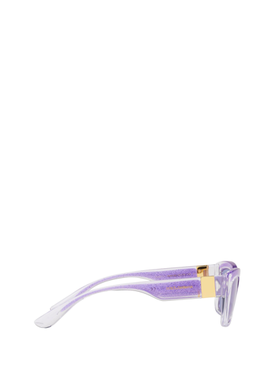 Shop Dolce & Gabbana Eyewear Sunglasses In Transparent / Violet Glitter