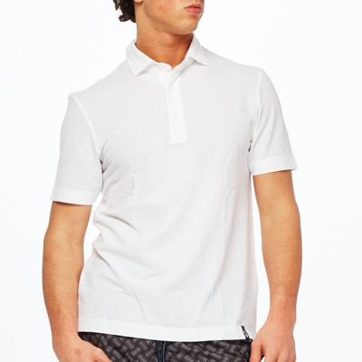 Shop Drumohr Polo Mm Men's Polo Shirt In Bianco