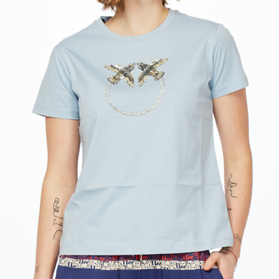 Shop Pinko T Shirt Mm Women's T Shirt In Azzurro