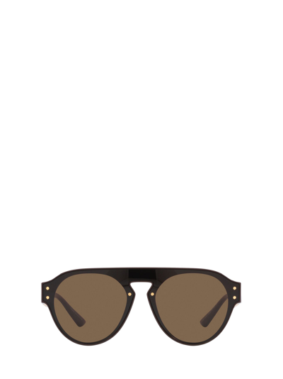 Shop Versace Eyewear Sunglasses In Brown