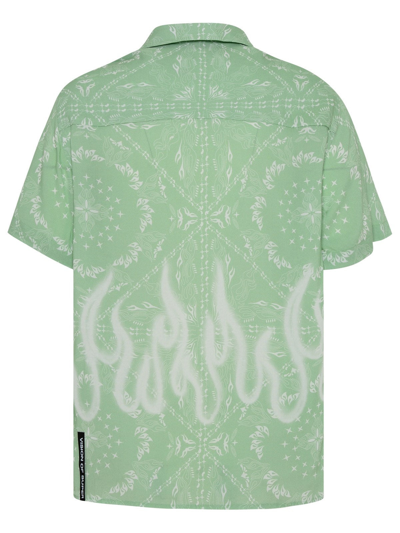 Shop Vision Of Super Green Viscose Bandana Shirt