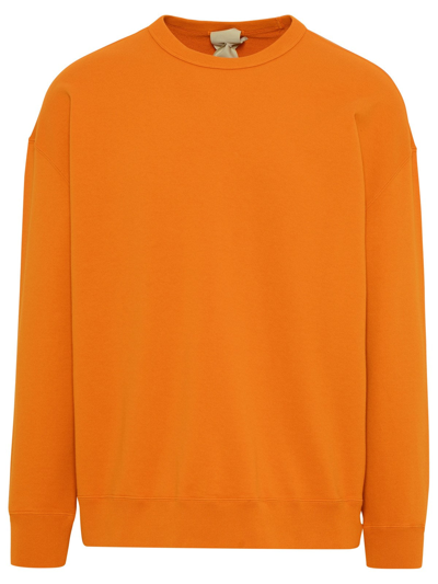 Shop Ten C Orange Cotton Sweatshirt