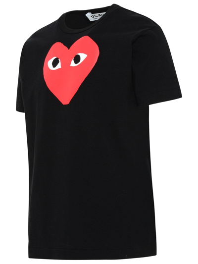 Shop Comme Des Garçons Play Black Cotton T-shirt