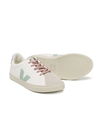 Shop Veja Teen Esplar Low-top Sneakers In White