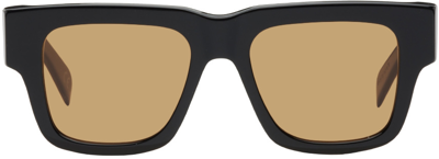 Shop Retrosuperfuture Black Mega Sunglasses In Refined