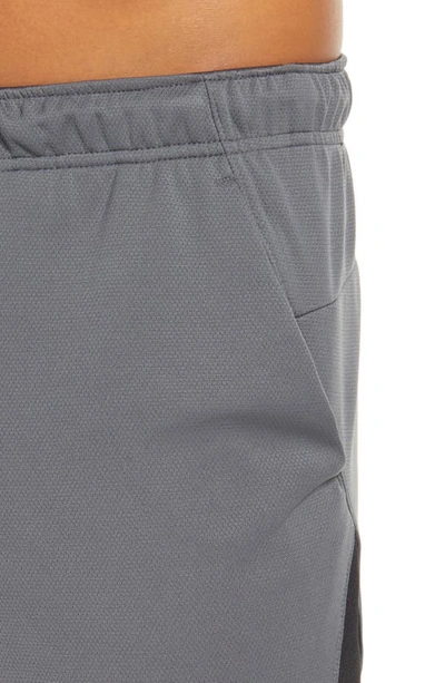 Shop Nike Dry 5.0 Athletic Shorts In Iron Grey/ Black/ Black