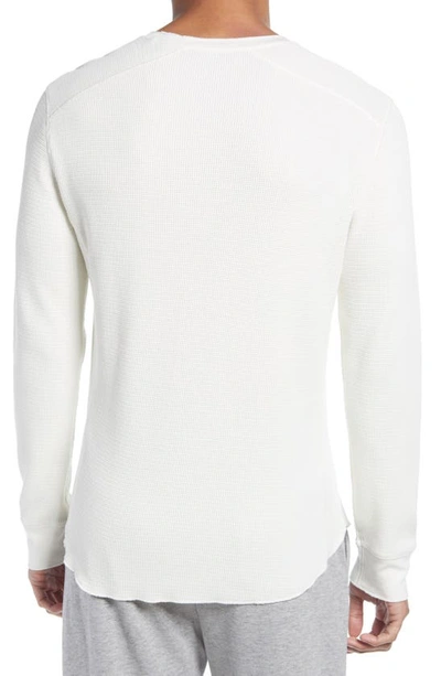 Shop Vince Regular Fit Long Sleeve Thermal Top In Leche