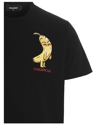 Shop Dsquared2 Banana Cigar T-shirt In Black