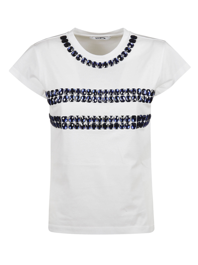 Shop Vivetta Crystal-embellished T-shirt In U161