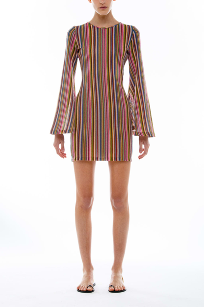 Shop Amotea Courmayeur Dress Short In Multicolor Jersey
