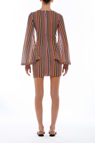 Shop Amotea Courmayeur Dress Short In Multicolor Jersey