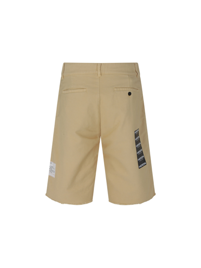 Shop Heron Preston Shorts In Beige/cobalt