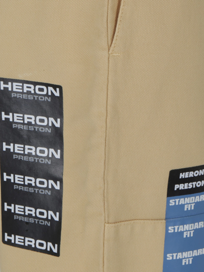 Shop Heron Preston Shorts In Beige/cobalt