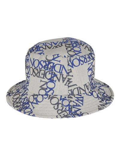Shop Jw Anderson Logo Motif Bucket Hat In Black/off-white
