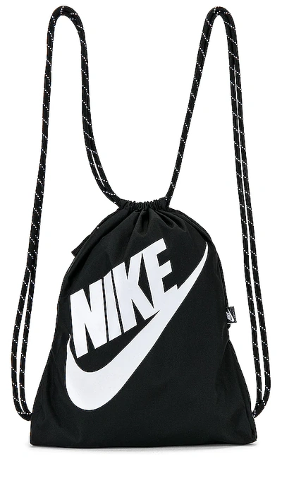 Nike Drawstring Bag In Black Black & White | ModeSens