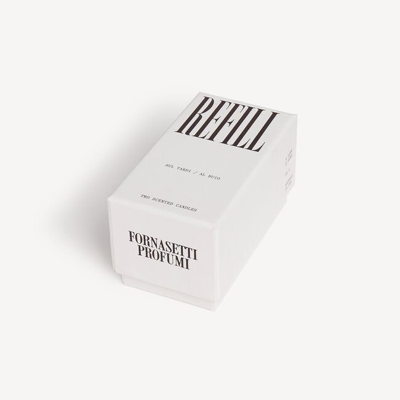 Shop Fornasetti Set Of Two Refill Scented Candle Al Buio E Sul Tardi - Fragrance Frutto Proibito In White
