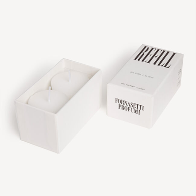 Shop Fornasetti Set Of Two Refill Scented Candle Al Buio E Sul Tardi - Fragrance Frutto Proibito In White