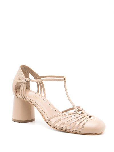 Shop Sarah Chofakian Chamonix Leather Sandals In Neutrals