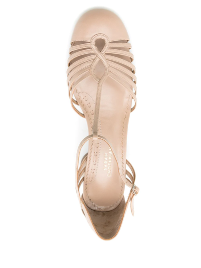 Shop Sarah Chofakian Chamonix Leather Sandals In Neutrals