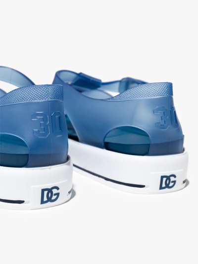 DOLCE & GABBANA CAGED-TOE JELLY SHOES 