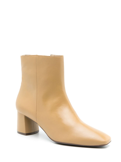 Sarah Chofakian Torquay Leather Boots In Neutrals