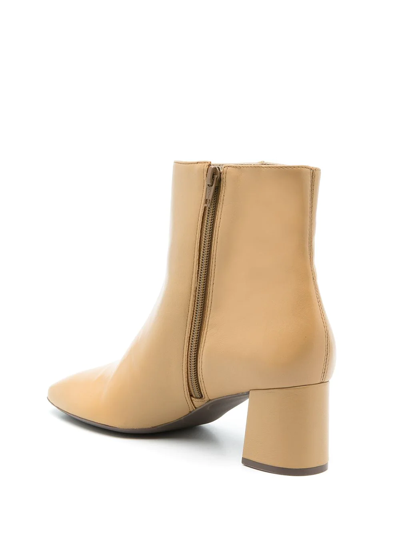 Shop Sarah Chofakian Torquay Leather Boots In Neutrals