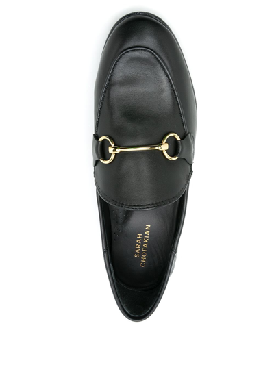 Shop Sarah Chofakian Milao Leather Loafers In Black