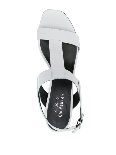 Shop Studio Chofakian Studio 107 65mm Leather Sandals In White