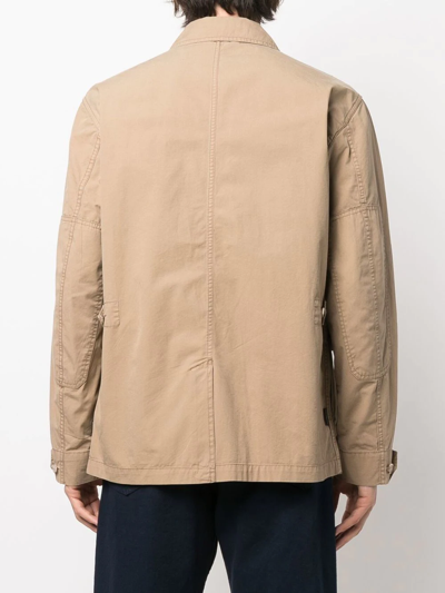 Shop Woolrich Crew Field Cotton Jacket In Brown