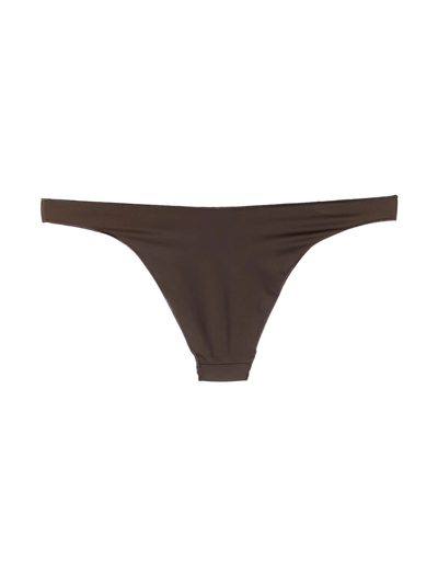 Shop Oseree Tonal-stitching Briefs In Brown