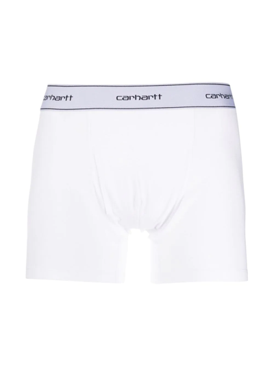 Shop Carhartt Logo-waistband Boxers Set Of 2 In White