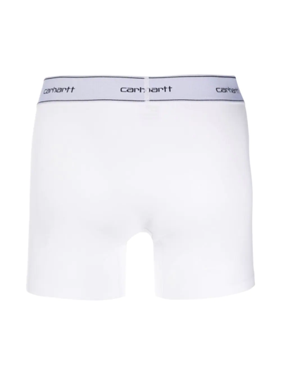 Shop Carhartt Logo-waistband Boxers Set Of 2 In White