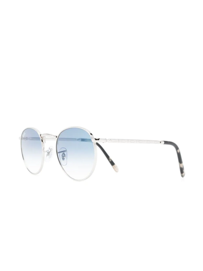 Ray Ban Tinted Round-frame Sunglasses In Silver