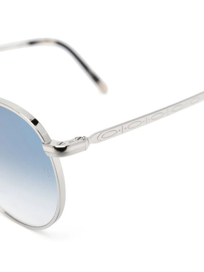 Ray Ban Tinted Round-frame Sunglasses In Silver