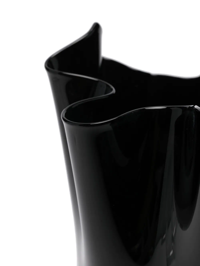 Venini Vaso-fazz Glass Vase In Black