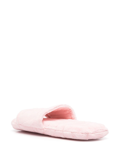 Versace Terry Cotton Logo-print Slippers In Pink