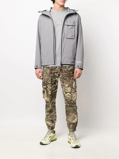 K-way Leo Crinkle Camou Nylon Cargo Pants In Green